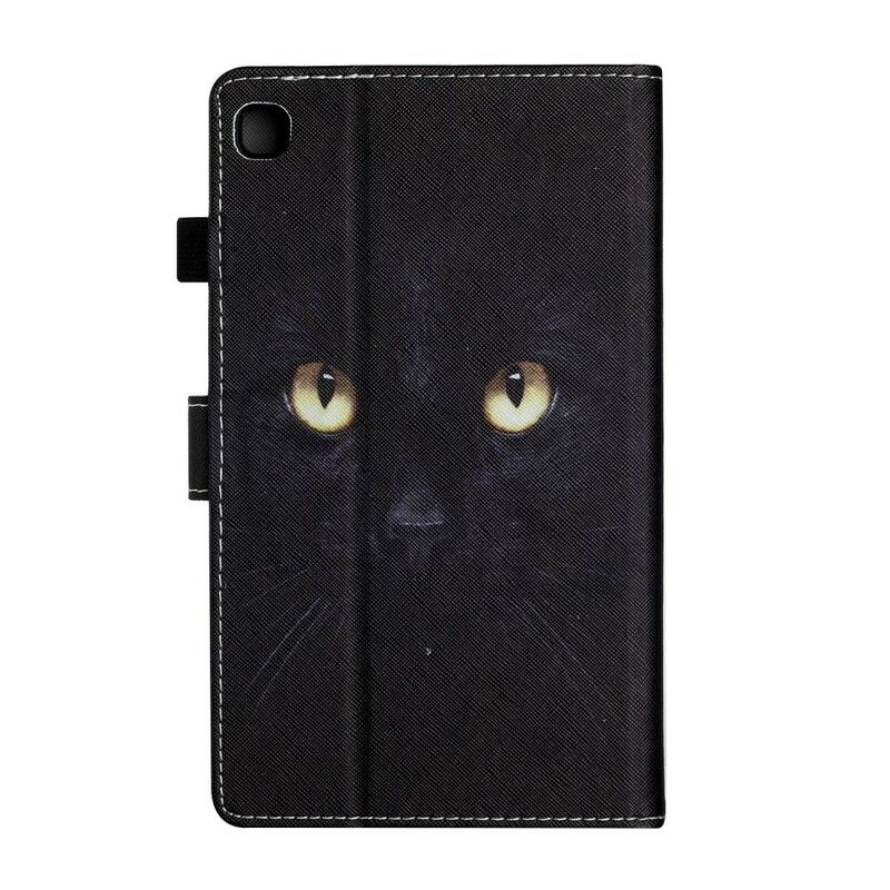 Housse Samsung Galaxy Tab A7 Lite Yeux De Chat Noir