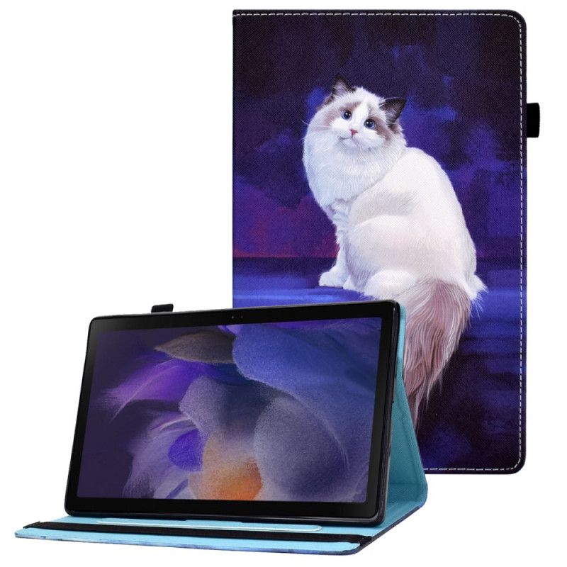 Housse Samsung Galaxy Tab A8 (2021) Chat Blanc