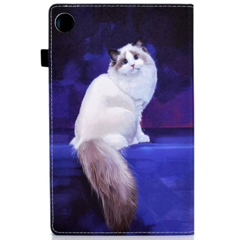 Housse Samsung Galaxy Tab A8 (2021) Chat Blanc