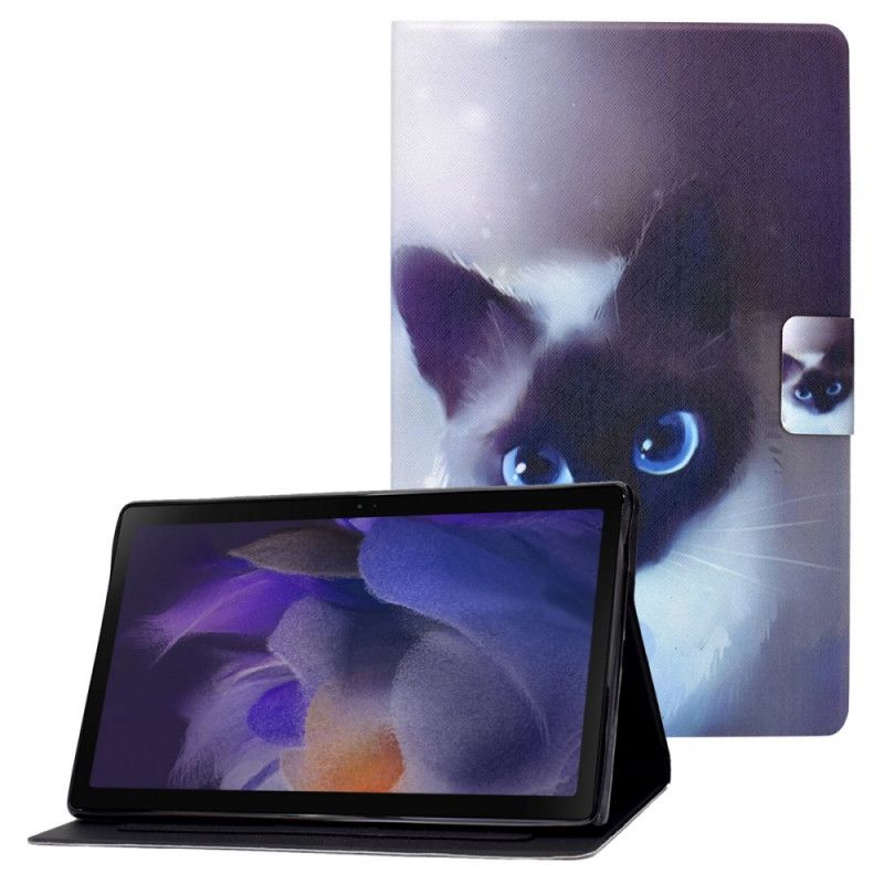 Housse Samsung Galaxy Tab A8 (2021) Chat Yeux Bleus