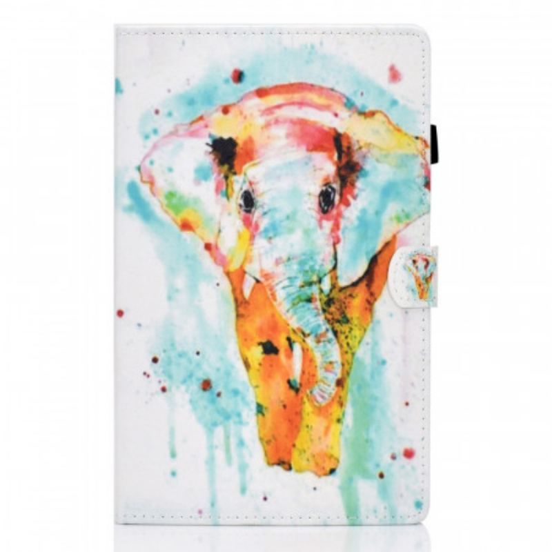 Housse Samsung Galaxy Tab A8 (2021) Éléphant Aquarelle