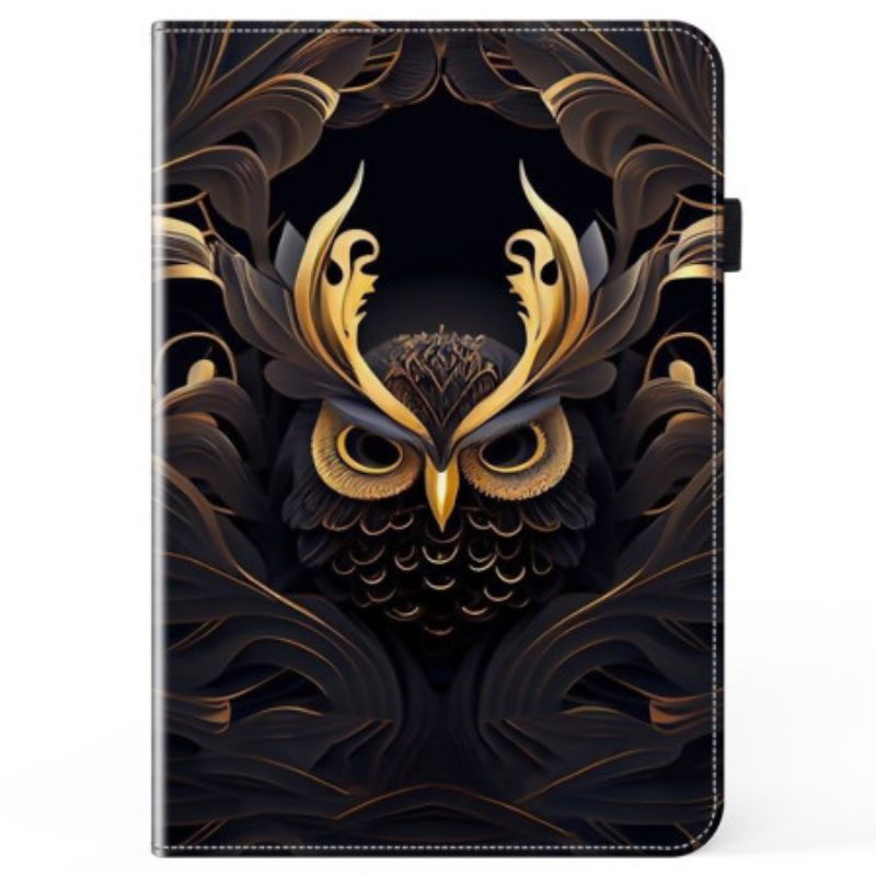 Housse Samsung Galaxy Tab S10 Plus / S9 FE Plus / S9 Plus Hibou Doré