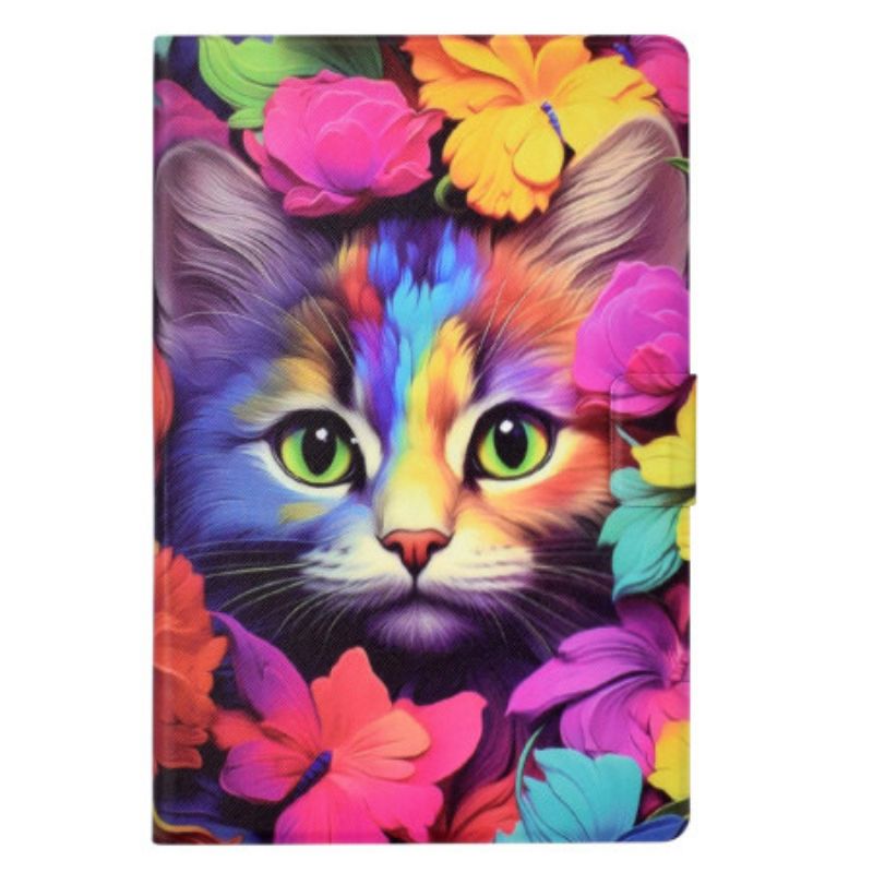 Housse Samsung Galaxy Tab S11 Chat Coloré