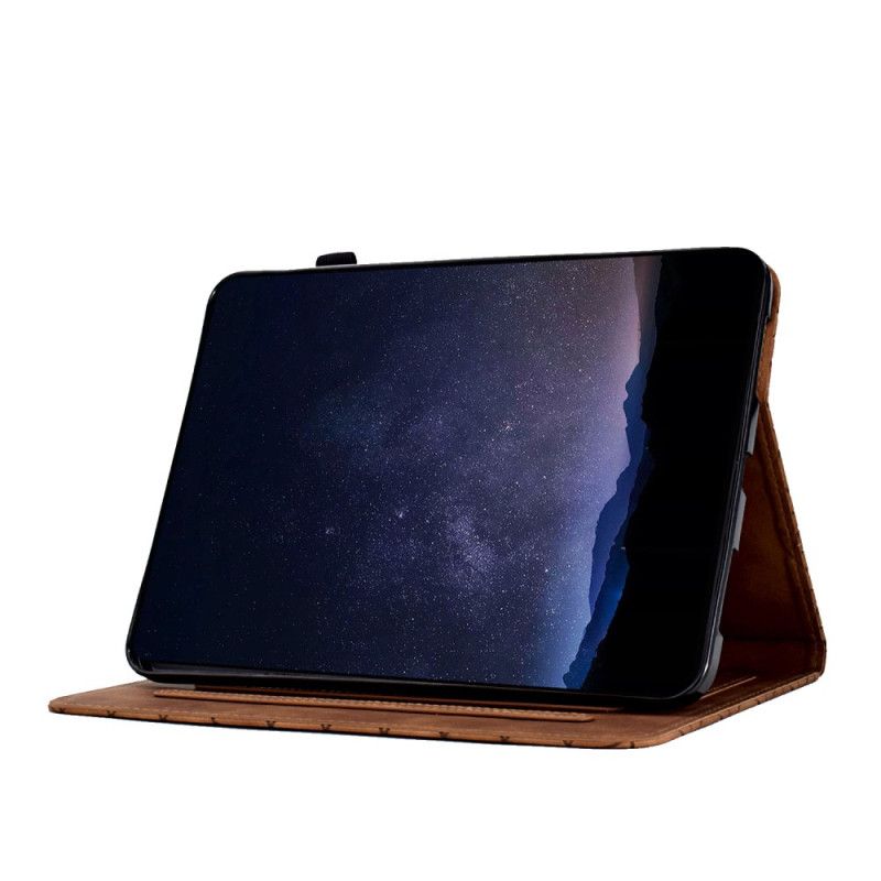 Housse Samsung Galaxy Tab S11 Effet Daim Motif Géométrique