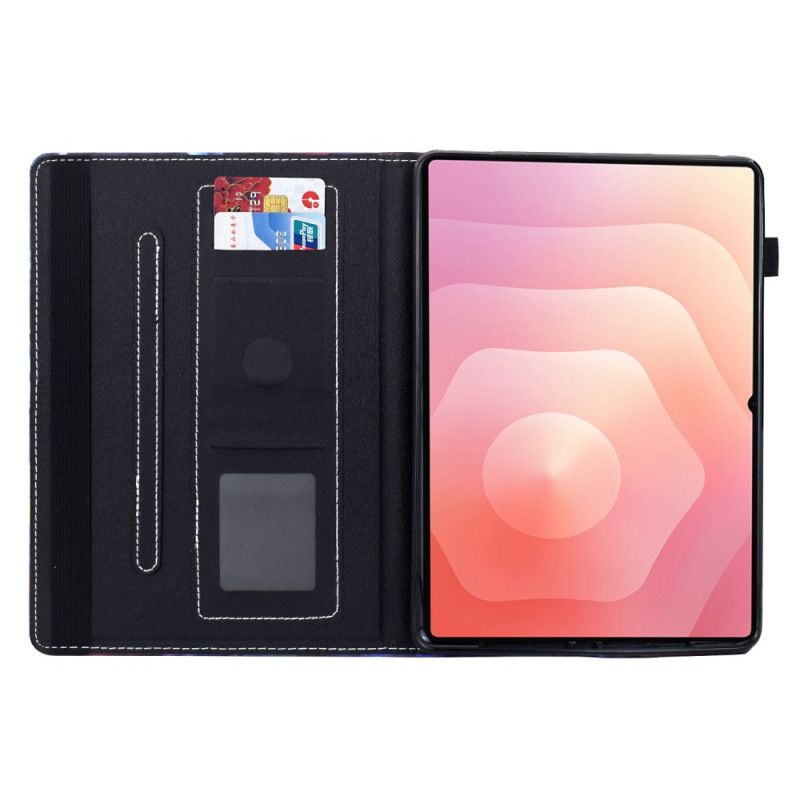 Housse Samsung Galaxy Tab S11 Fleurs et Oiseaux Colorés