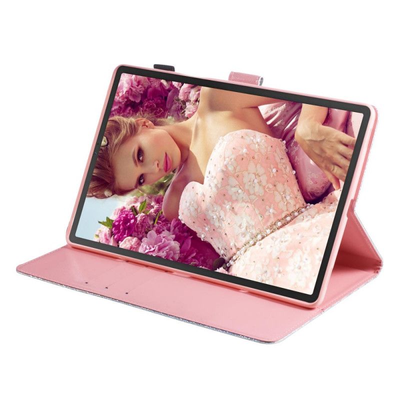 Housse Samsung Galaxy Tab S5e Papillons Paillettes