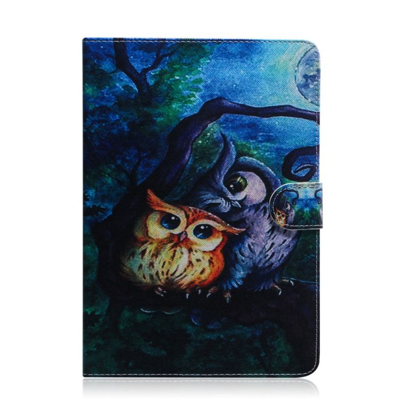 Housse Samsung Galaxy Tab S6 Lite Peinture Hiboux