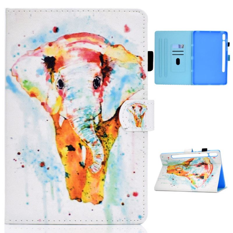 Housse Samsung Galaxy Tab S7 Éléphant Aquarelle