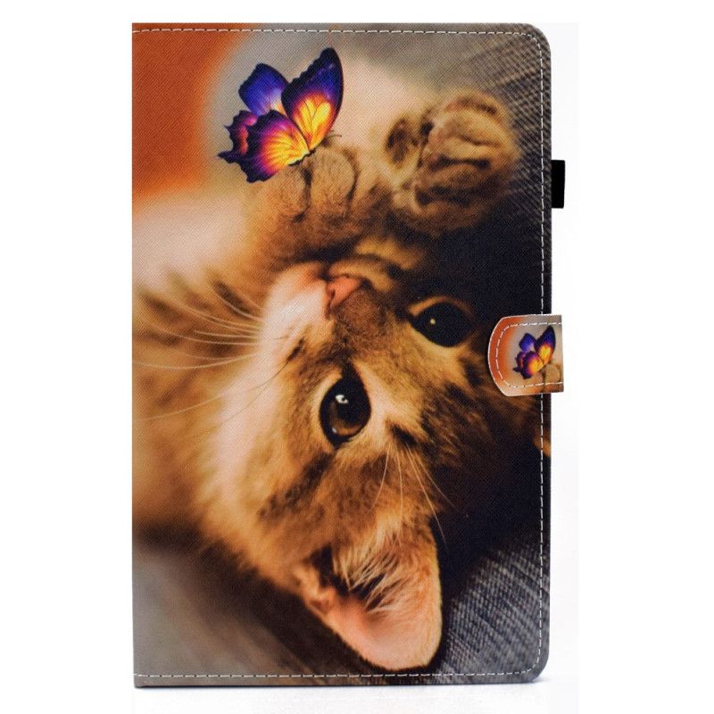 Housse Samsung Galaxy Tab S7 Mon Chaton Et Papillon