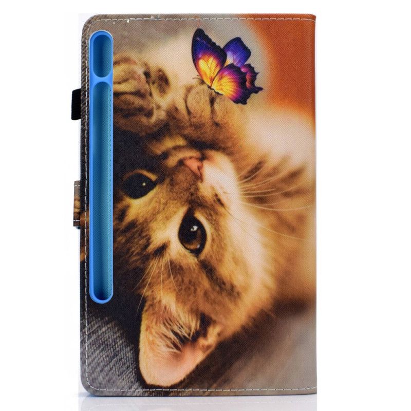 Housse Samsung Galaxy Tab S7 Mon Chaton Et Papillon