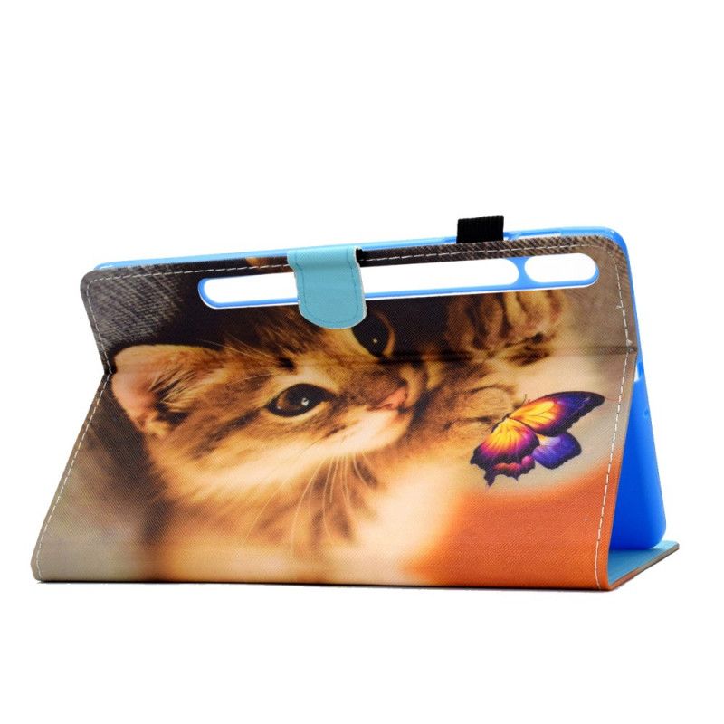 Housse Samsung Galaxy Tab S7 Mon Chaton Et Papillon