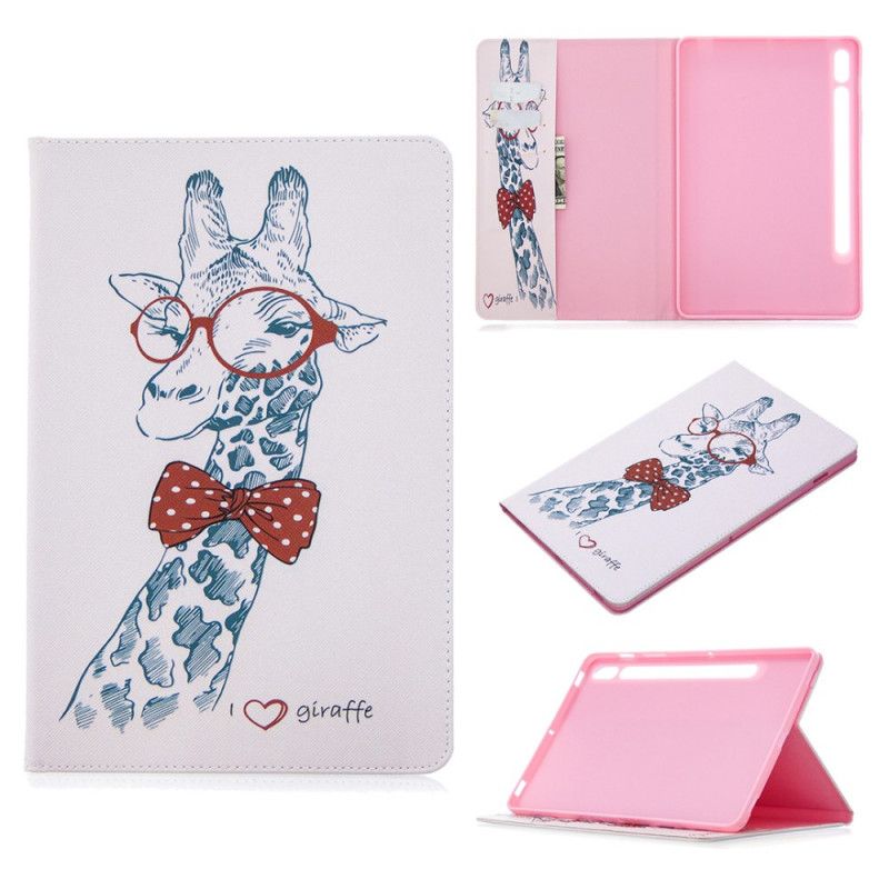 Housse Samsung Galaxy Tab S7 Motif Imprimé Girafe