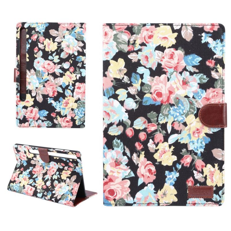 Housse Samsung Galaxy Tab S7 Plus Fleurs Liberty