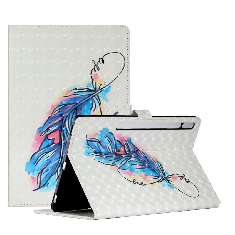 Housse Samsung Galaxy Tab S7 Plus Plume Art