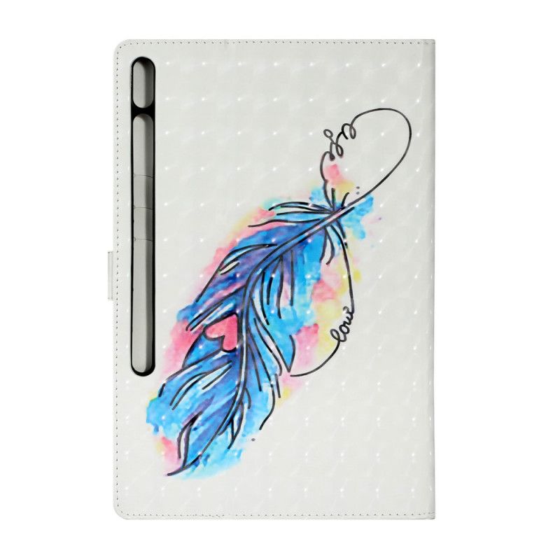 Housse Samsung Galaxy Tab S7 Plus Plume Art