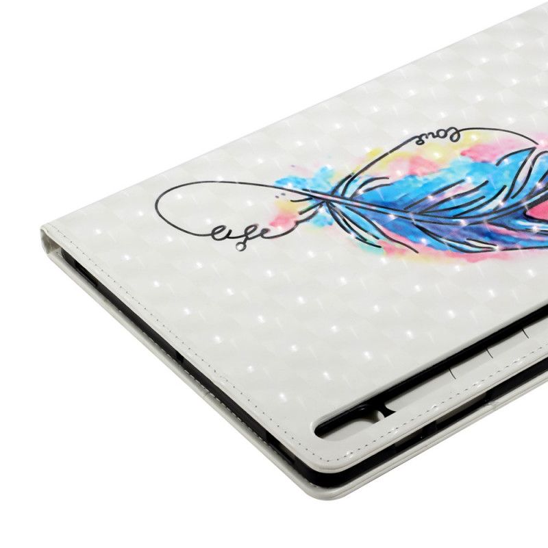 Housse Samsung Galaxy Tab S7 Plus Plume Art