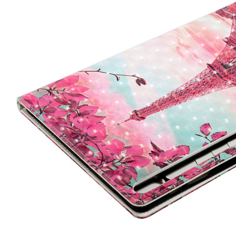 Housse Samsung Galaxy Tab S7 Plus Tour Eiffel Florale