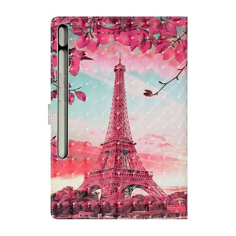 Housse Samsung Galaxy Tab S8 Plus / S7 Plus Tour Eiffel Florale