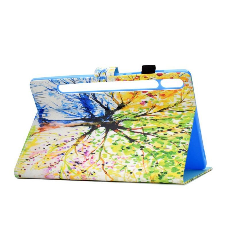 Housse Samsung Galaxy Tab S8 / Tab S7 Arbre Aquarelle