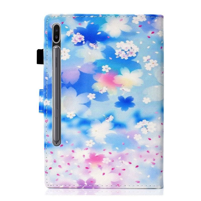 Housse Samsung Galaxy Tab S8 / Tab S7 Fleurs Aquarelle