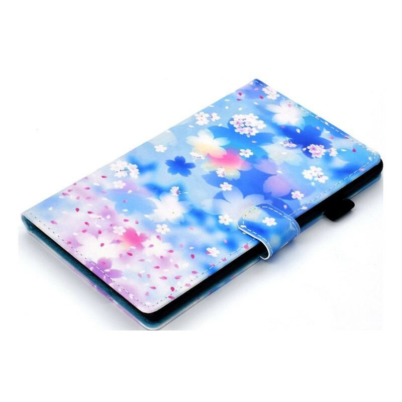 Housse Samsung Galaxy Tab S8 / Tab S7 Fleurs Aquarelle