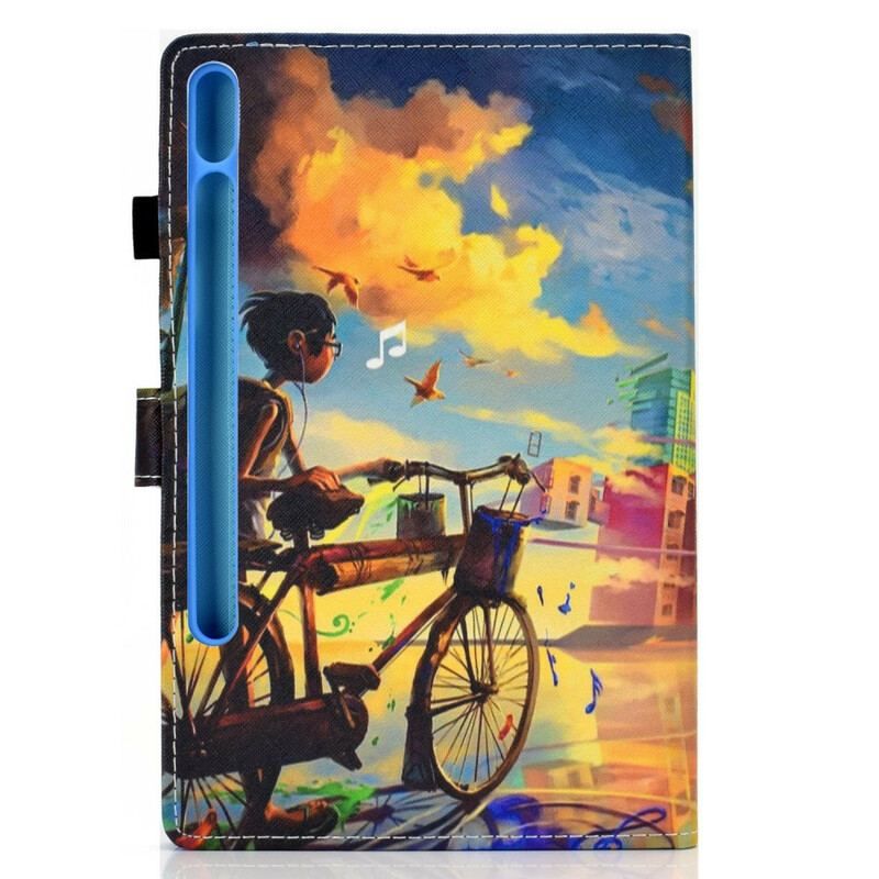 Housse Samsung Galaxy Tab S8 / Tab S7 Vélo Art