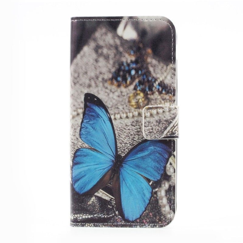 Housse Samsung Galaxy Xcover 4 Papillon Bleu