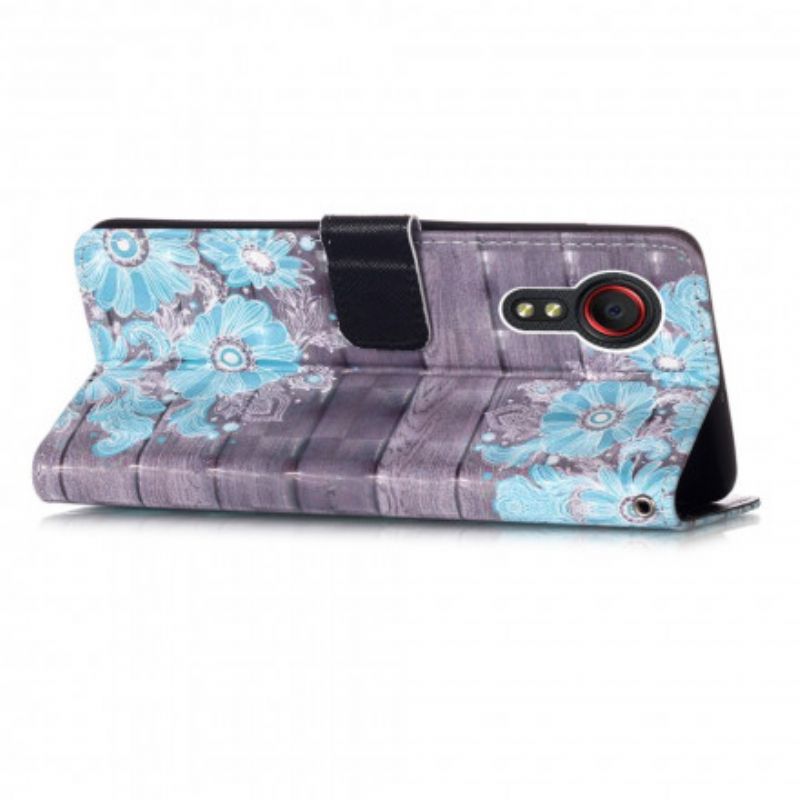 Housse Samsung Galaxy XCover 5 Fleurs Bleues