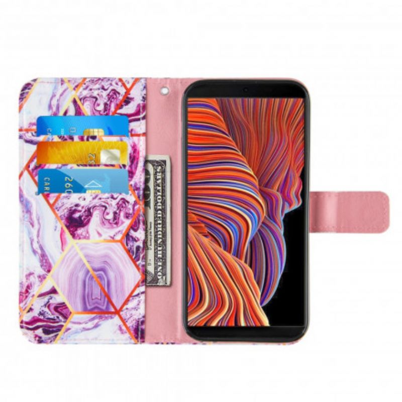 Housse Samsung Galaxy XCover 5 Marbre Géométrique