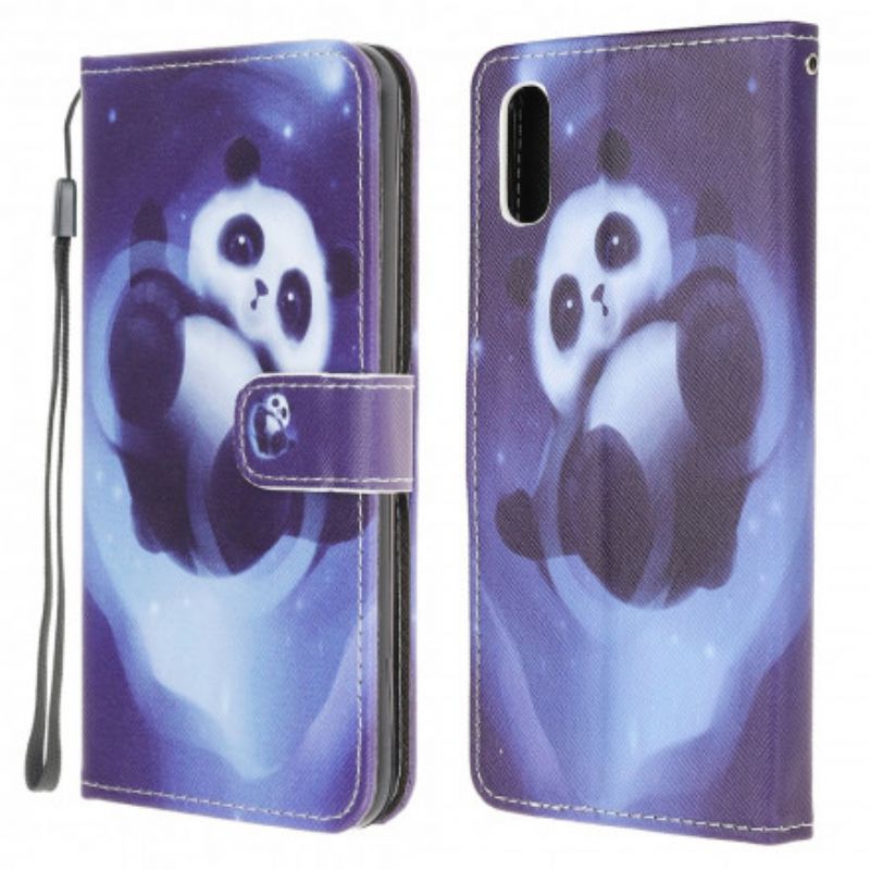 Housse Samsung Galaxy XCover 5 Panda Space À Lanière