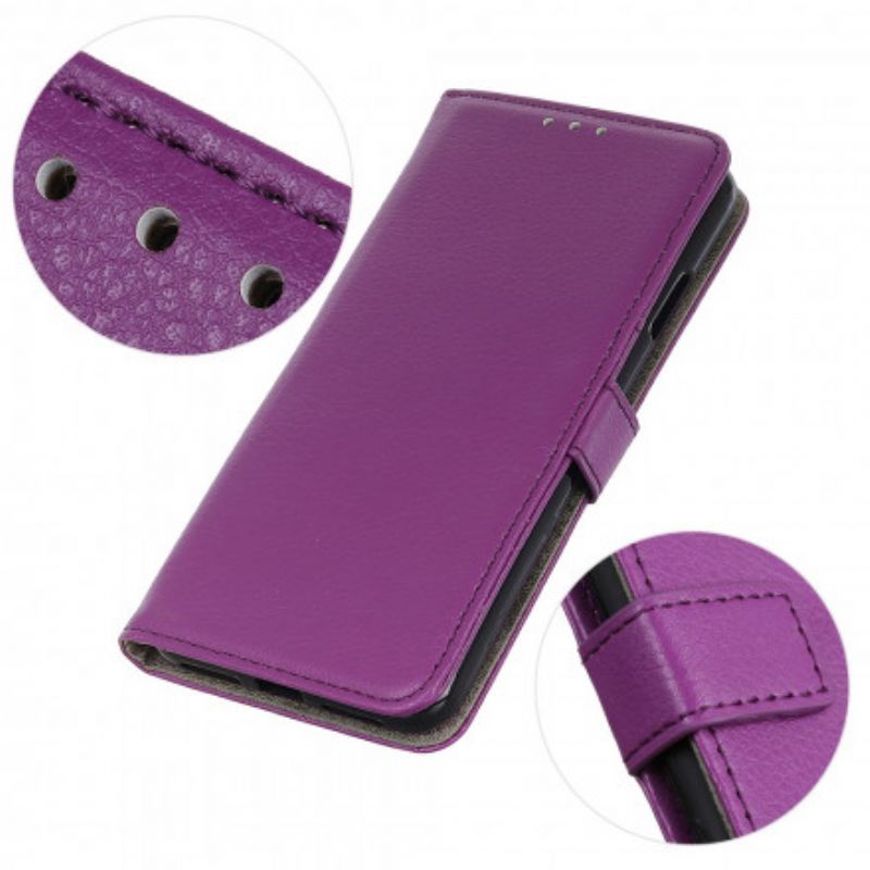 Housse Samsung Galaxy XCover 5 Simili Cuir Litchi Classique