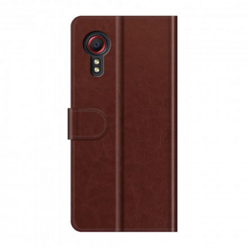 Housse Samsung Galaxy XCover 5 Style Cuir Traditionnel