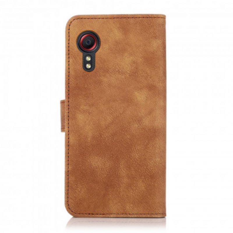 Housse Samsung Galaxy XCover 5 Style Cuir Vintage Rivet