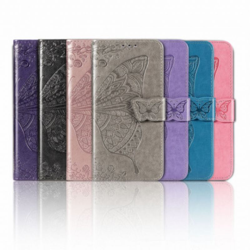 Housse Samsung Galaxy Z Fold 3 5G Papillon Design Avec Lanière