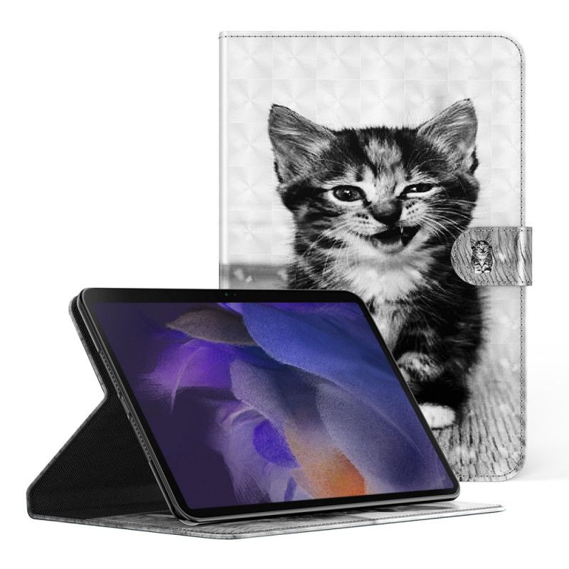 Housse Simili Cuir Housse Pour Samsung Galaxy Tab A8 (2021) Chaton