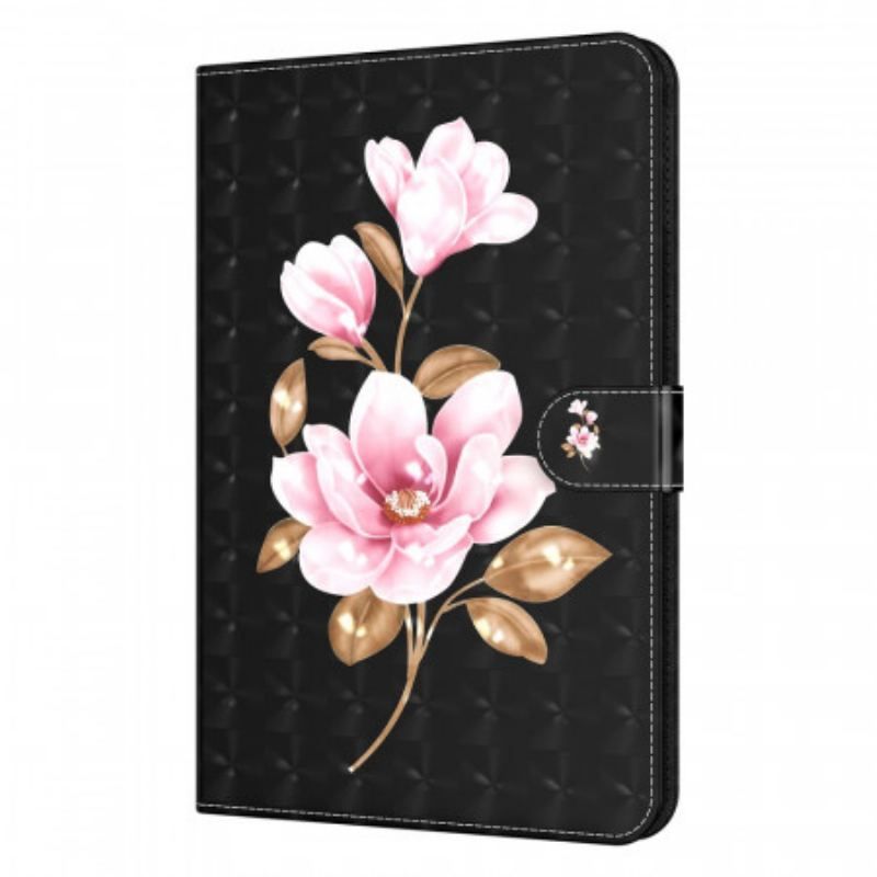 Housse Simili Cuir Samsung Galaxy Tab A8 (2021) Fleurs d'Arbre