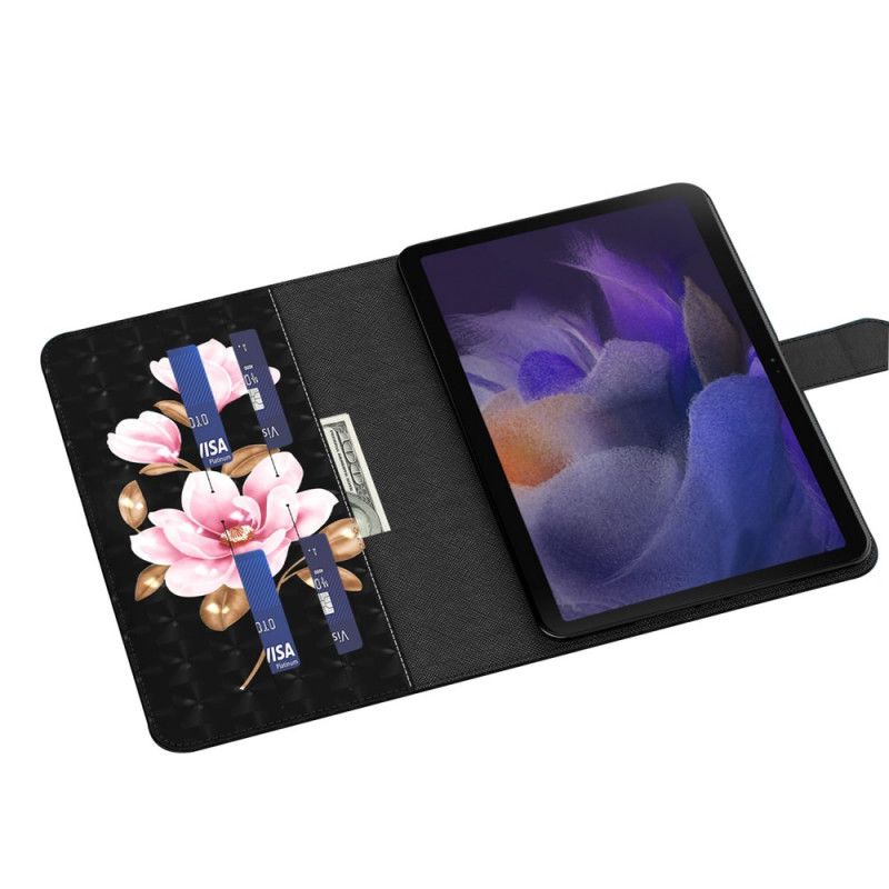 Housse Simili Cuir Housse Samsung Galaxy Tab A8 (2021) Fleurs D'arbre