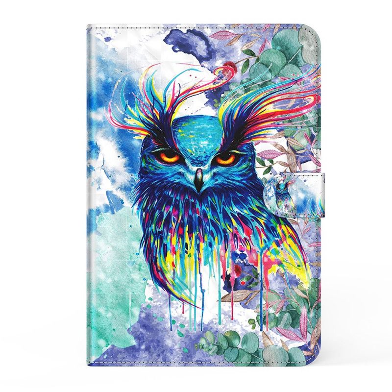 Housse Simili Cuir Samsung Galaxy Tab S7 Hibou