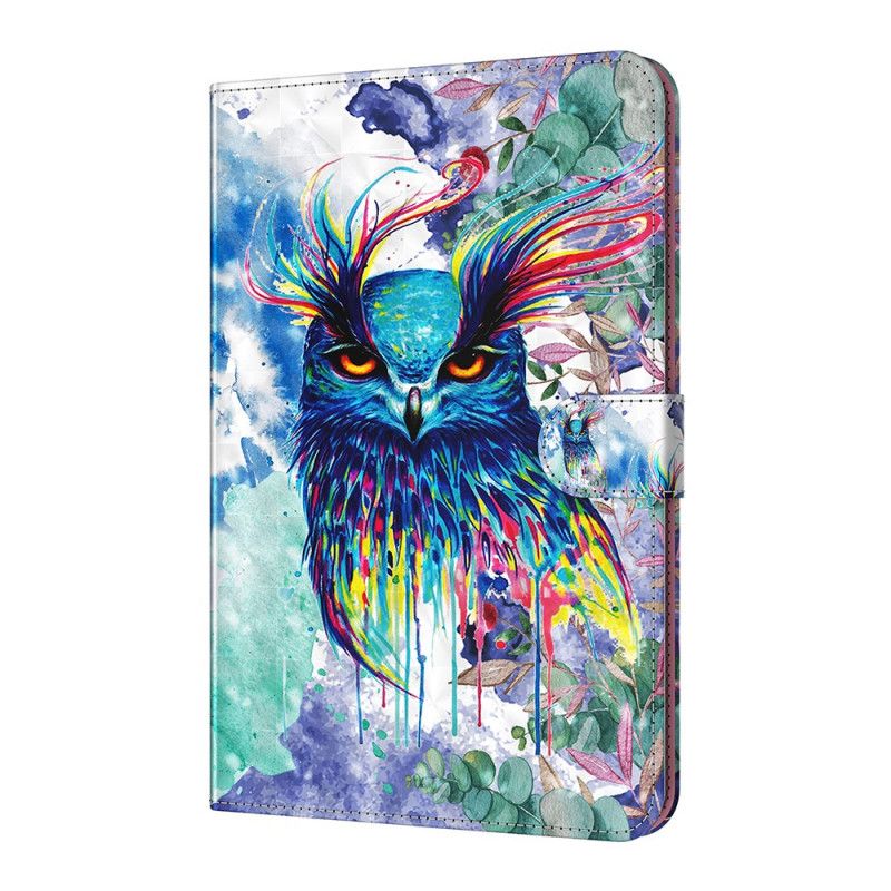 Housse Simili Cuir Samsung Galaxy Tab S7 Hibou