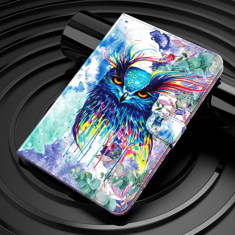 Housse Simili Cuir Samsung Galaxy Tab S7 Hibou