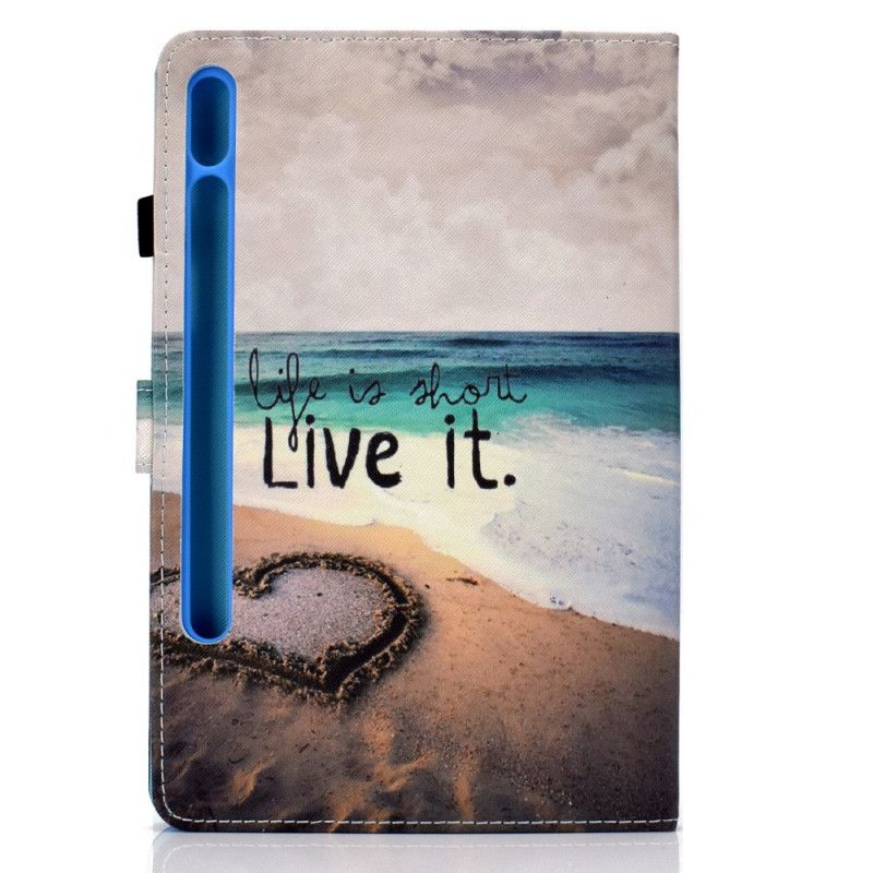 Housse Simili Cuir Samsung Galaxy Tab S7 Life Is Short