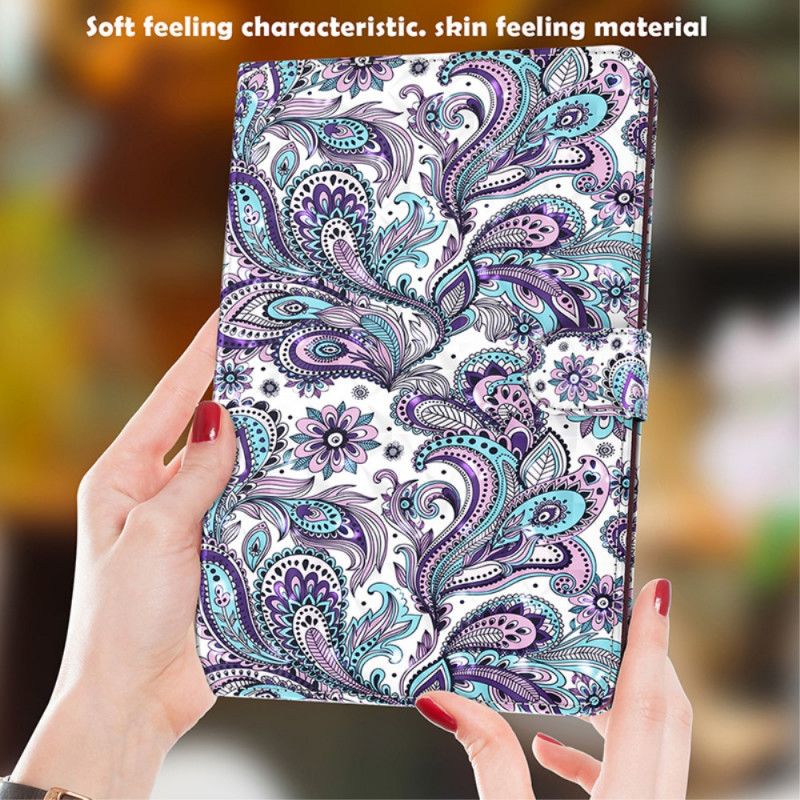 Housse Simili Cuir Samsung Galaxy Tab S7 Motif Cachemire