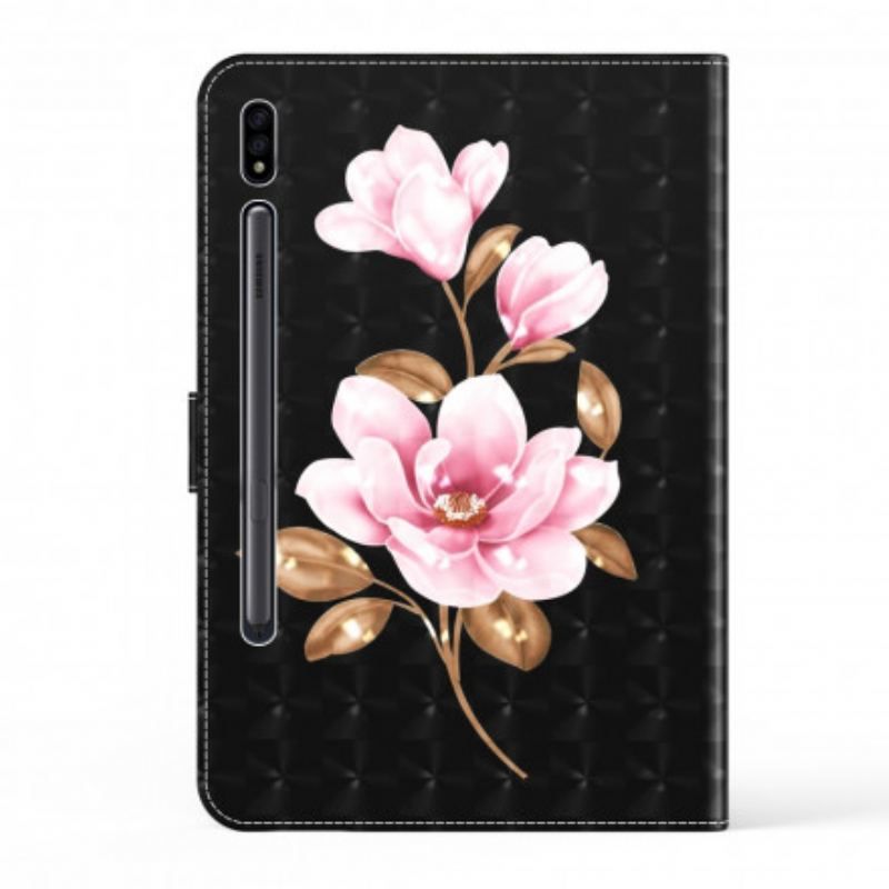 Housse Simili Cuir Samsung Galaxy Tab S8 / Tab S7 Fleurs D'Arbre