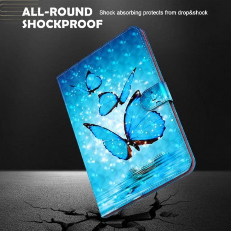 Housse Simili Cuir Samsung Galaxy Tab S8 / Tab S7 Papillons