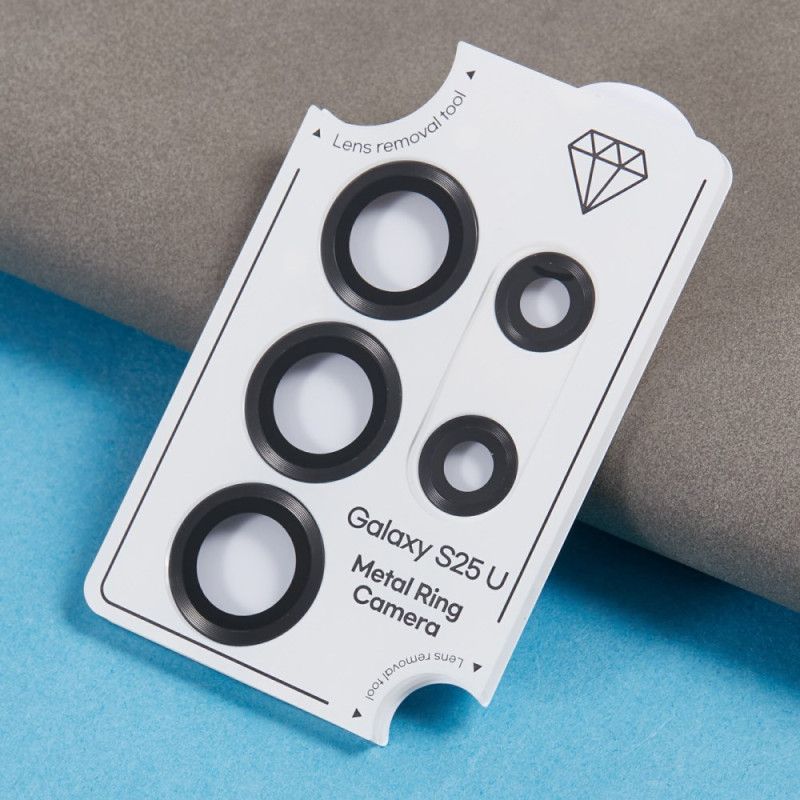 Lentilles de Protection pour Objectifs Samsung Galaxy S25 Ultra 5G Métal Électroplaqué et Verre Trempé