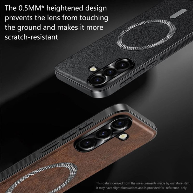 pour Samsung Galaxy S26 Cadre Métal pour Objectif Effet Cuir