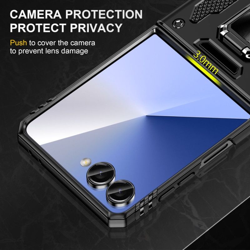 pour Samsung Galaxy Z Flip 7 Ultra Résistante Support et Protection d'Objectif