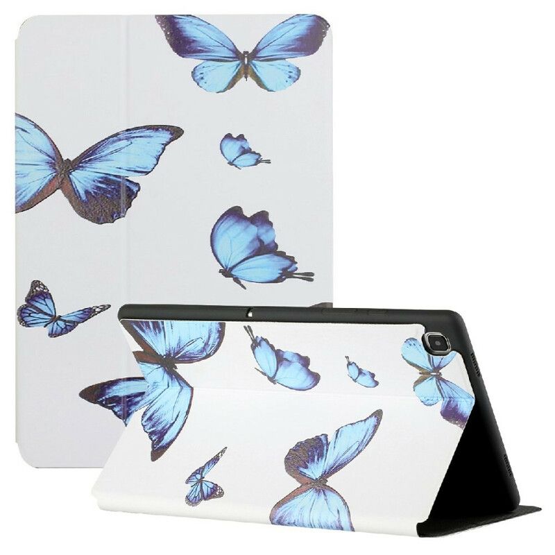 Smart Case Coque Samsung Galaxy Tab A7 Lite Deux Volets Papillons