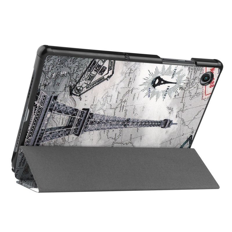 Smart Case Coque Samsung Galaxy Tab A8 (2021) Renforcée Tour Eiffel Rétro