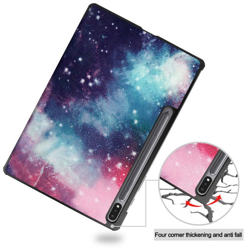 Smart Case Coque Samsung Galaxy Tab S7 FE Porte-stylet Espace